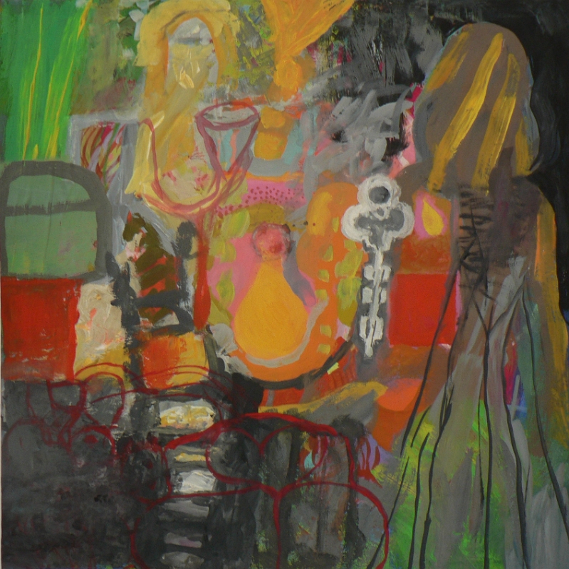 5  der Schlüssel, Gouache 2014